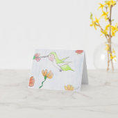 Hummingbird in der Blume Notecard Karte (Gelbe Blume)