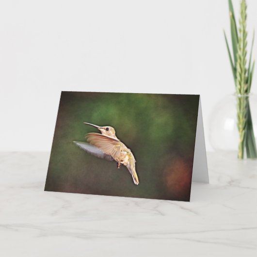 Hummingbird in Flight Note Card Karte (Vorderseite)