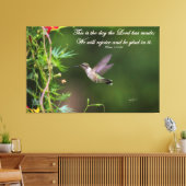 Hummingbird in Flight Psalm 118:24 Bibelverse Leinwanddruck (Insitu (Wohnzimmer))