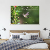 Hummingbird in Flight Psalm 118:24 Bibelverse Leinwanddruck (Insitu (Schlafzimmer))