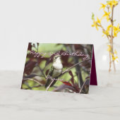 Hummingbird in Pflaumenbaum - anpassen Karte (Gelbe Blume)