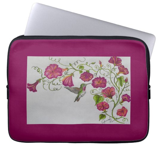 Hummingbird in rosa laptopschutzhülle (Vorderseite)