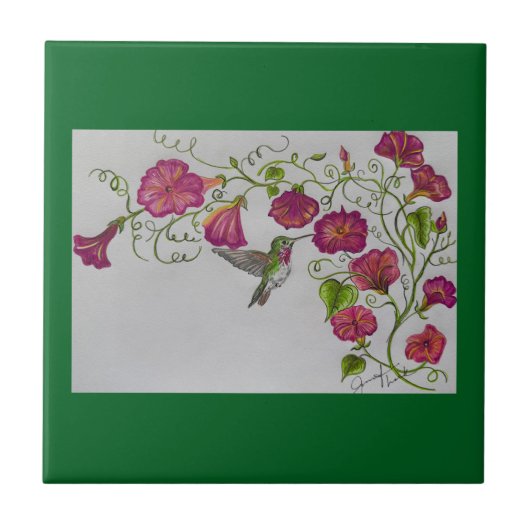 Hummingbird in Tile Fliese (Vorderseite)
