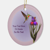 Hummingbird Iris Blume Personalisiert Keramik Ornament (Links)