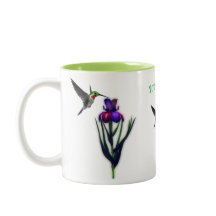 Hummingbird Iris Blume Personalisiert