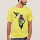 Hummingbird Iris Blume T-Shirt (Vorderseite)