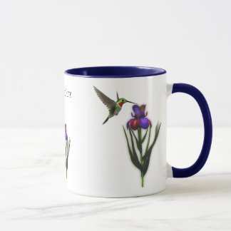 Hummingbird Iris Blume Tasse