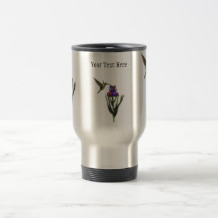 Hummingbird Iris Blume Travel Mug Reisebecher