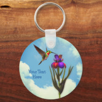 Hummingbird Iris Flower Personalized