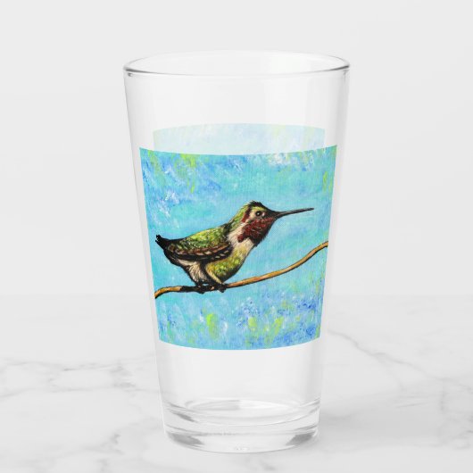 Hummingbird ist bereit zum Fliegen Glas (Rückseite)