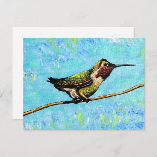 Hummingbird ist bereit zum Fliegen Postkarte (Vorne/Hinten)