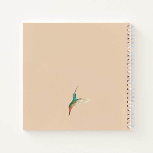 Hummingbird Journal mit Emily Dickinson Zitat Notizblock (Rückseite)