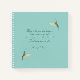 Hummingbird Journal mit Emily Dickinson Zitat Notizblock