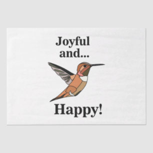 Hummingbird Joyful and Happy Bird Lover Geburtstag Seidenpapier