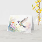 Hummingbird Karte (Gelbe Blume)