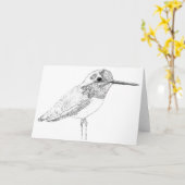 Hummingbird Karte (Gelbe Blume)