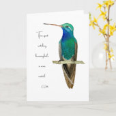 Hummingbird Karte (Gelbe Blume)
