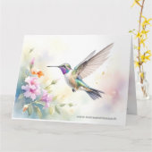 Hummingbird Karte (Gelbe Blume)