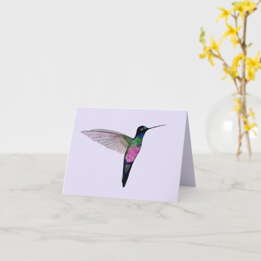 Hummingbird Karte (Gelbe Blume)