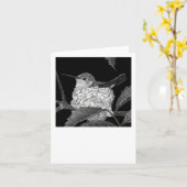 Hummingbird-Karte Karte (Gelbe Blume)