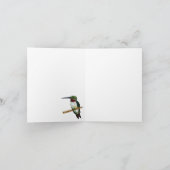 Hummingbird-Karte leuchtet grün Dankeskarte (Innenseite)