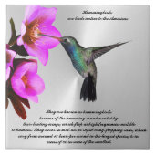 HUMMINGBIRD-Keramik Fliese (Vorderseite)