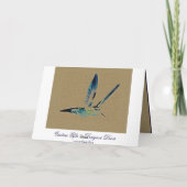 Hummingbird King Grußkarte Karte (Rückseite)