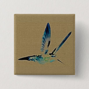 Hummingbird King Square Button
