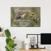 Hummingbird kommt zu Jesus zum Drucken Poster (Heimbüro)