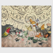 HUMMINGBIRD LACE UND BLUME-Wrapping Paper Geschenkpapier (Flach)