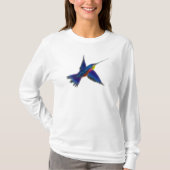 Hummingbird Ladys Hoodie T-Shirt (Vorderseite)