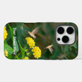 Hummingbird & Lantana Floral iPhone Case (Rückseite (Horizontal))