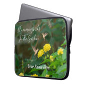 Hummingbird & Lantana Floral  Laptopschutzhülle (Vorderseite Links)