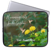 Hummingbird & Lantana Floral  Laptopschutzhülle (Vorderseite)