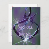 Hummingbird lav & aquamarine Postkarte - jeder Anl (Vorne/Hinten)