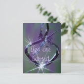 Hummingbird lav & aquamarine Postkarte - jeder Anl (Stehend Vorderseite)