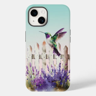 Hummingbird Lavender Floral Case-Mate iPhone 14 Hülle