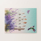 Hummingbird Lavender Floral Puzzle (Horizontal)