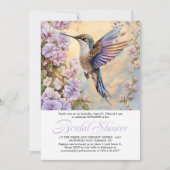 Hummingbird Lavender Flowers Bridal Shower | Einladung (Vorderseite)