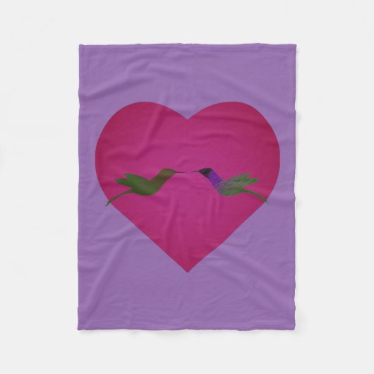 Hummingbird-Liebe Fleecedecke (Vorderseite)