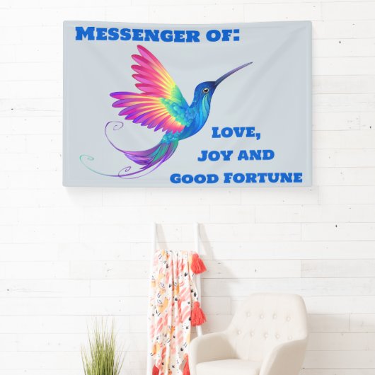 Hummingbird Liebe, Freude und gutes Glück | Banner (InSitu)