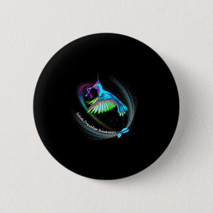 Hummingbird Lila Blue Ribbon Suizidverhütung Button