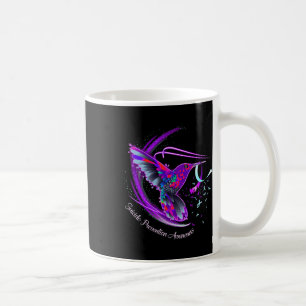 Hummingbird Lila Blue Ribbon Suizidverhütung Kaffeetasse