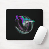 Hummingbird Lila Blue Ribbon Suizidverhütung Mousepad (Mit Mouse)