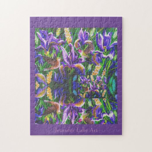Hummingbird Lila Puzzle (Vertikal)