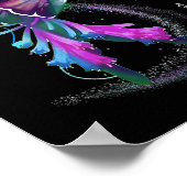 Hummingbird Lila Ribbon Suicide Prevention Aware Poster (Ecke)