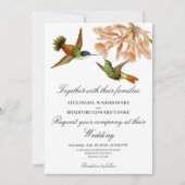 Hummingbird Lily Watercolor Blue White Wedding (Vorderseite)