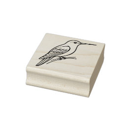 Hummingbird Line Art – Bird Illustration Gummistempel