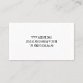 Hummingbird-Logo | Digitaler künstlerischer Hinter Visitenkarte (Rückseite)