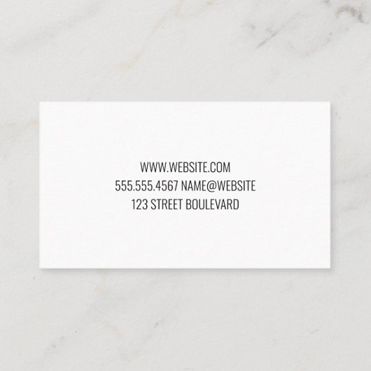 Hummingbird-Logo | Digitaler künstlerischer Hinter Visitenkarte (Rückseite)